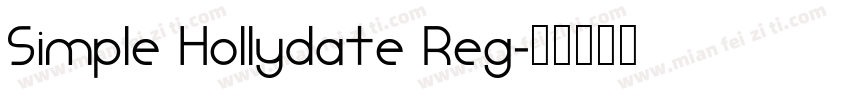 Simple Hollydate Reg字体转换